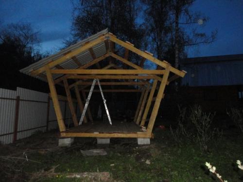 Беседка 6 на 3 с мангалом. Беседка 6 х 3 своими руками