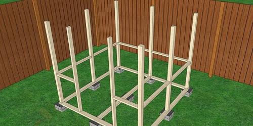 Каркас беседки из бруса. Как сделать (построить) беседку из бруса своими руками? Чертежи и размеры