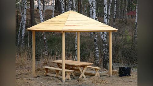 Простая беседка своими руками за один день. Беседка за один день своими руками