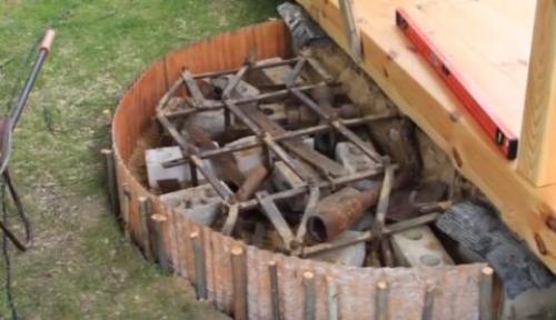 Чертеж беседки 6х4 с односкатной крышей. Сооружение каркаса и заливка крыльца