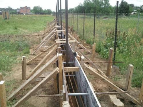 Глубина фундамента под кирпичный забор. Свойства кирпичных заборов и особенности установки фундамента для них