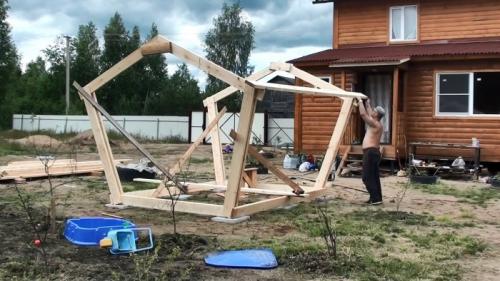 Как я строил свою беседку. Процесс изготовления беседки