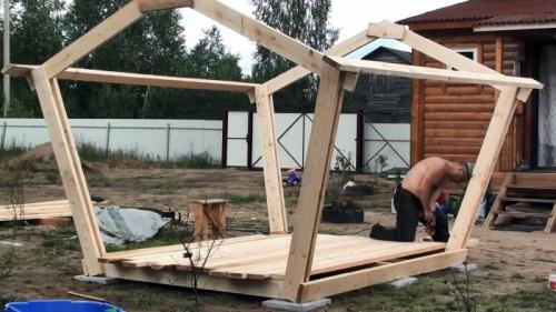 Как я строил свою беседку. Процесс изготовления беседки