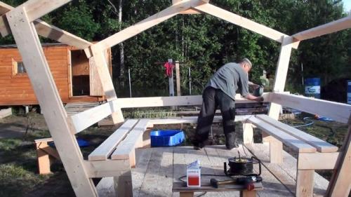 Как я строил свою беседку. Процесс изготовления беседки