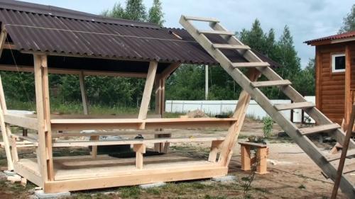 Как я строил свою беседку. Процесс изготовления беседки