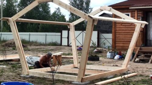 Как я строил свою беседку. Процесс изготовления беседки