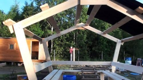 Как я строил свою беседку. Процесс изготовления беседки