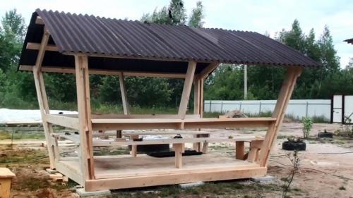 Как я строил свою беседку. Процесс изготовления беседки