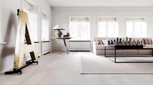 Белый пол, какие стены. Особенности белых напольных покрытий в интерьере
