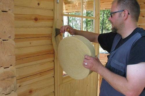 Утепление дома из бруса 150х150 снаружи. Утепление дома из бруса базальтовой ватой 06