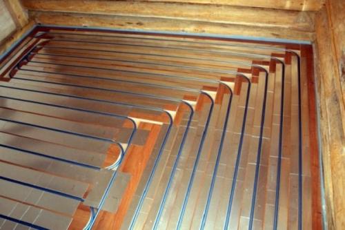 Водяной теплый пол в доме из бруса. Способы устройства напольного обогрева