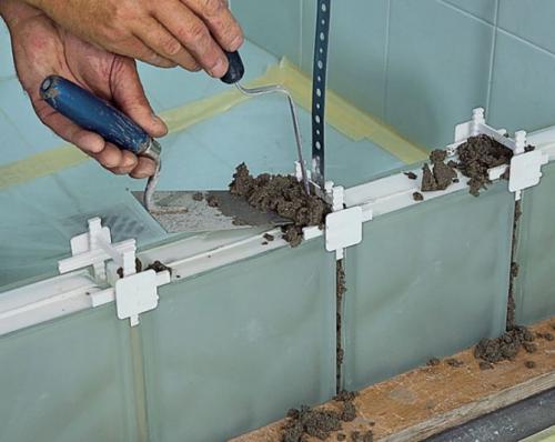 Монтаж стеклоблоков в гипсокартон. Монтаж и укладка стеклоблоков