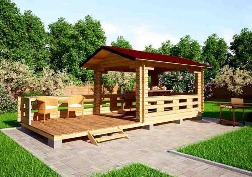 Проект беседки из бруса. Строительство шаг за шагом