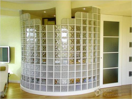 Монтаж стены из стеклоблоков в квартире или доме. Технология установки стеклоблоков