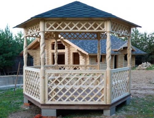 Шестиугольная беседка из металла. Виды конструкций и варианты дизайна