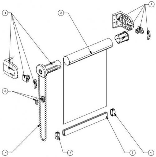 Установка рулонных штор открытого типа на окно 05