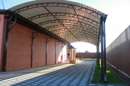 Чертеж односкатного навеса для машины. Разновидности навесов