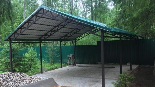 Односкатный навес для машины своими руками. Разновидности навесов