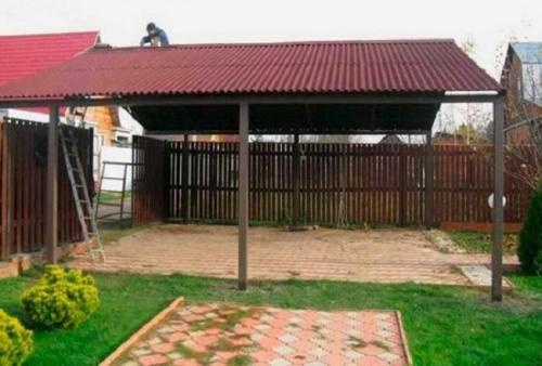 Как построить навес для автомобиля своими руками. Разновидности навесов