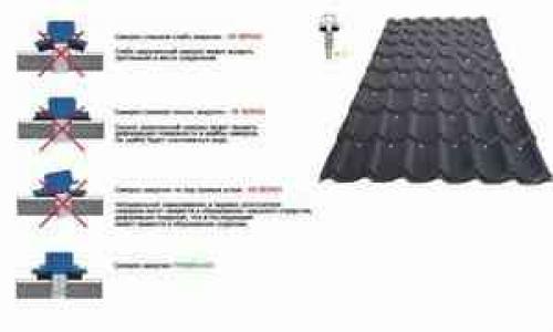 Монтаж металлочерепицы на металлический каркас. Выполнение монтажа металлочерепицы на металлический каркас