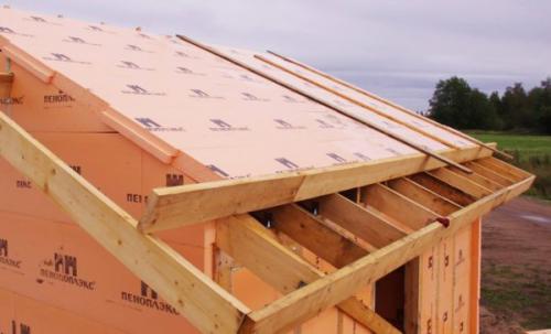 Паро- и гидроизоляция крыши. Пенопласт