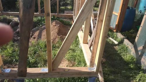 Теплица из бруса 50х50 чертежи. Установка каркаса для стен