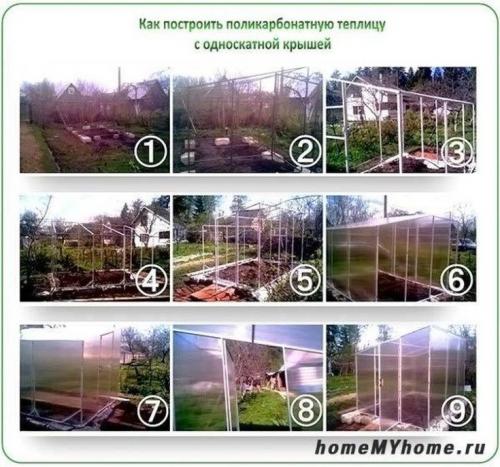 Чертеж теплицы из поликарбоната. (+63 фото) Теплица из поликарбоната своими руками чертежи