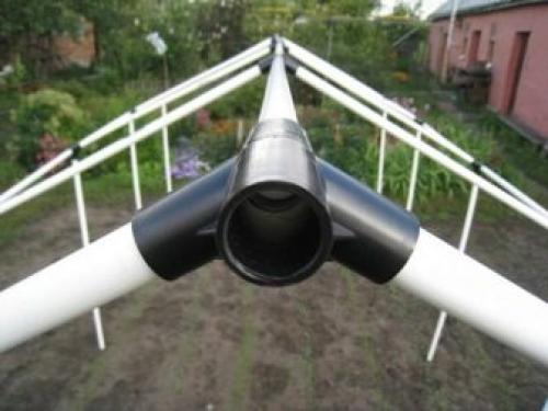 Схема теплицы из поликарбоната и полипропиленовых труб. Формы и материалы покрытия теплиц из пластиковых труб своими руками: фото примеры конструкций 05 Схема теплицы из поликарбоната и полипропиленовых труб. Формы и материалы покрытия теплиц из пластиковых труб своими руками: фото примеры конструкций 05