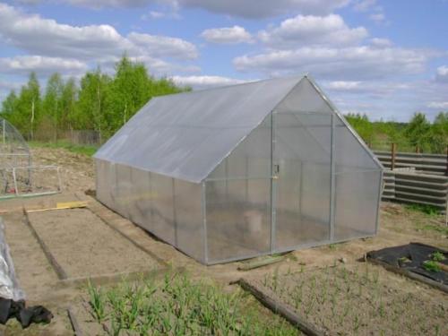 Прямоугольная теплица с двускатной крышей. Что такое двускатная теплица с крышей «домиком»