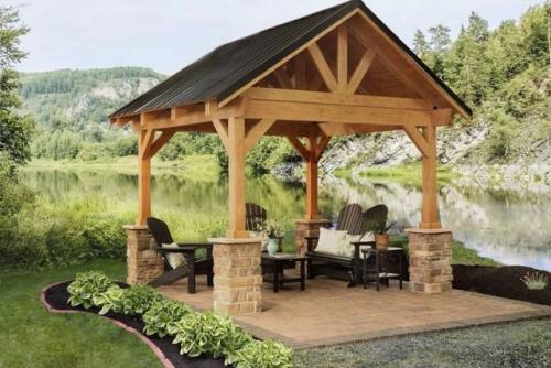 Деревянная беседка чертежи. Беседка своими руками из дерева — виды, чертежи, размеры, фото