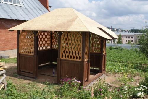 Деревянная беседка чертежи. Беседка своими руками из дерева — виды, чертежи, размеры, фото