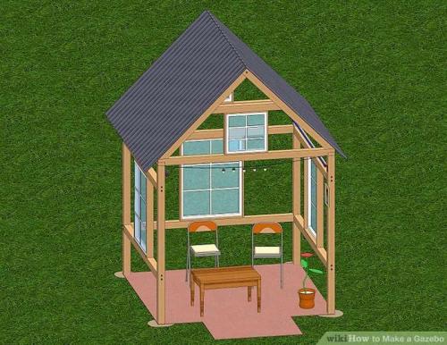 70 чертежей эскизов и макетов с размерами Квадратных беседок. >100 чертежей, размеров и пошаговых фото сборки. 12