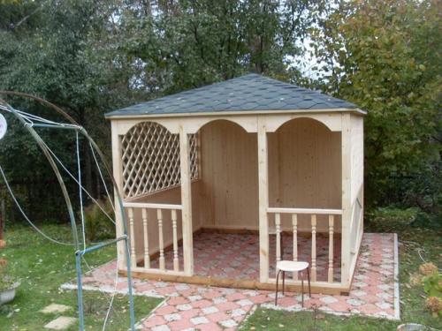 Деревянная беседка чертежи. Беседка своими руками из дерева — виды, чертежи, размеры, фото