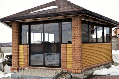 Как сделать дверь и окна для беседки 4 н.  Раздвижные из алюминия