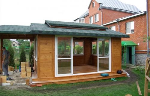 Как сделать дверь и окна для беседки 4 н.  Раздвижные из алюминия