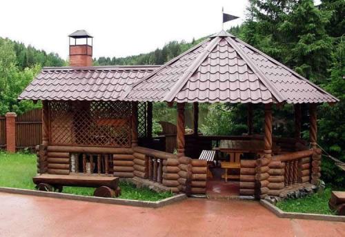 Беседки с мангалом для дачи. Как сделать беседку с мангалом или другой печью