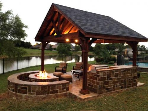 Беседки с мангалом для дачи. Как сделать беседку с мангалом или другой печью
