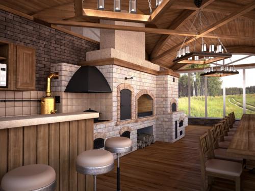 Беседки с мангалом барбекю. Проекты беседок с барбекю и мангалом 08