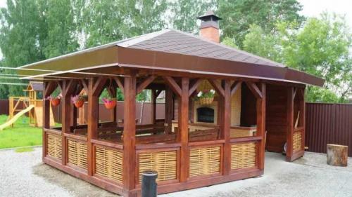 Беседка для дачи деревянная. Беседки для дачи — разновидности конструкций, форм и размеров, материалы изготовления, идеи стильного дизайна (фото + видео)