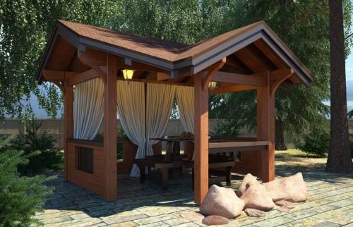 11 best угловая беседка. Выбор проекта и дизайна 19