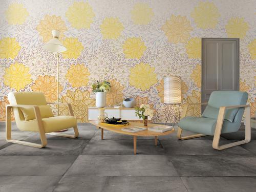 Удивительный эффект желтых обоев в комнате 01
