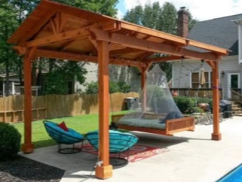 Навес на даче своими руками. Описание видов 02 Навес на даче своими руками. Описание видов 02