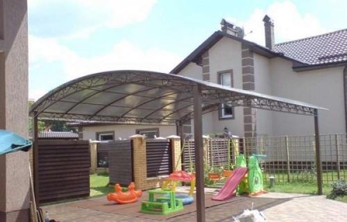 Навес на даче своими руками из подручных материалов. Навес во дворе частного дома из поликарбоната и других материалов (250 ФОТО ИДЕЙ) — Красивый вид, удобство и практичность