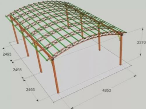 Легкие навесы для дачи. Проектирование 02 Легкие навесы для дачи. Проектирование 02