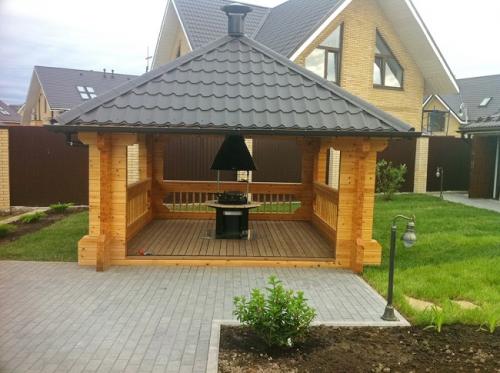 Какие предметы мебели можно использовать в беседке с мангалом. Варианты размещения барбекю