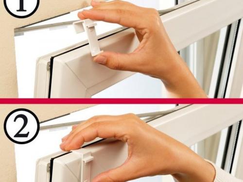 Рулонные шторы на пластиковые окна с направляющими. Как установить без сверления