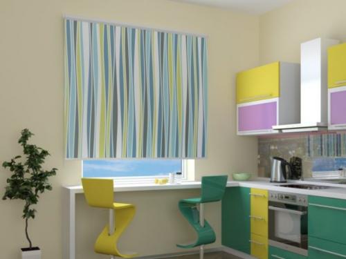 Рулонные шторы на белую кухню. Какие рулонные шторы лучше выбрать на кухню