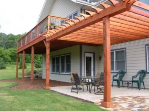 Деревянный навес своими руками. Деревянные навесы, примыкающие к дому 01 Деревянный навес своими руками. Деревянные навесы, примыкающие к дому 01