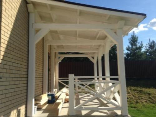 Деревянный навес своими руками. Деревянные навесы, примыкающие к дому 02 Деревянный навес своими руками. Деревянные навесы, примыкающие к дому 02