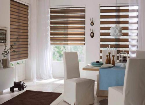 Рулонные шторы в интерьере. Рулонные шторы День-ночь